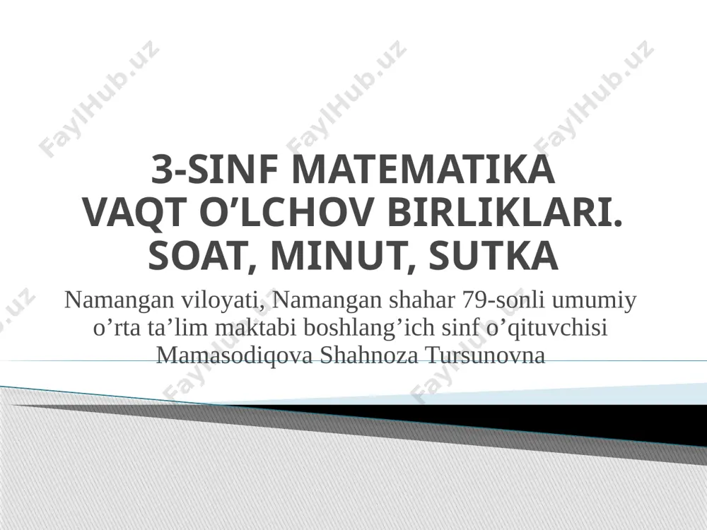 3-sinf matematika — PPTX