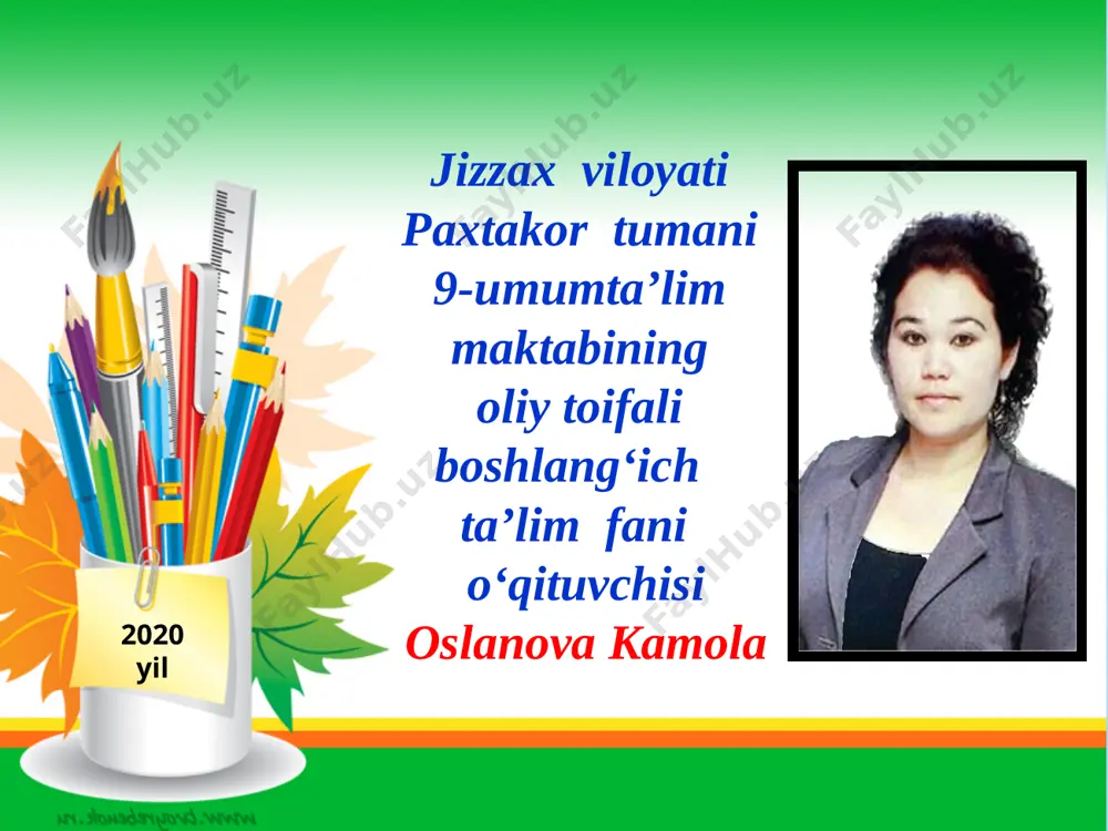 3-sinf ona t. 4-ch. son so'z turkumi — PPTX
