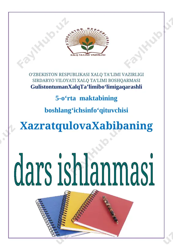 3-sinf son so‘z turkumi — DOCX