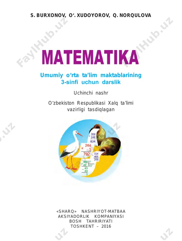 3-sinf matematika darslik 2019 uz — PDF