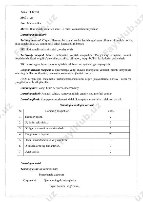 eng yaxshi dars ishlanmasi uchun — DOCX