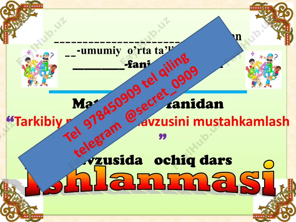 3_sinf_matematika_3_chorak_tarkibiy_masalalar_mavzusini_mustahkamlash — PDF