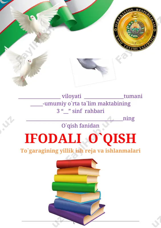 3 sinf ifodali o`qish to`garak 2020-2021 yil 68 soatlik — DOCX