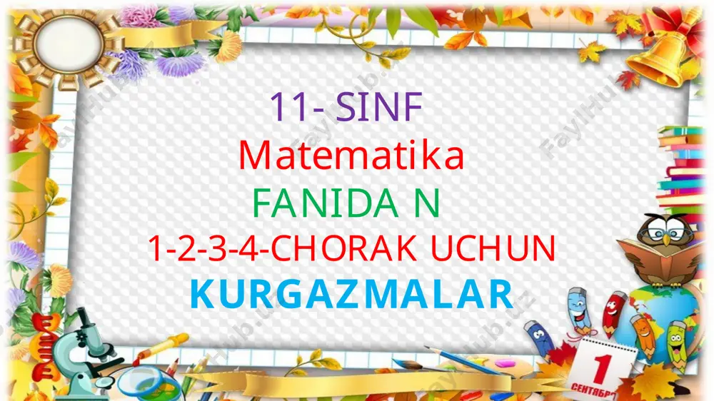3-sinf tarqatmalari 2021 — PPTX
