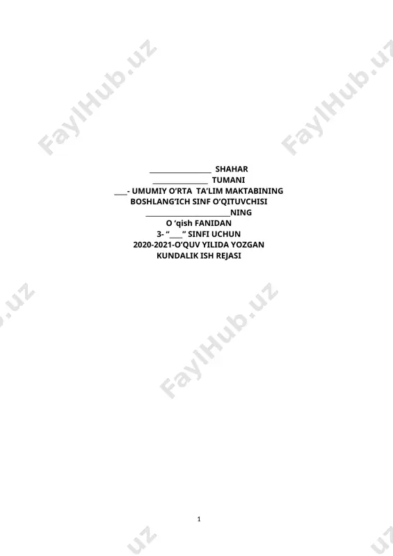 3-sinf o`qish 2-chorak yangi — DOCX