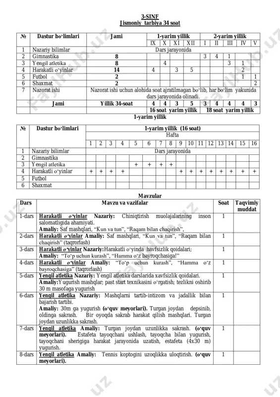 3-sinf jismoniy tarbiya — PDF