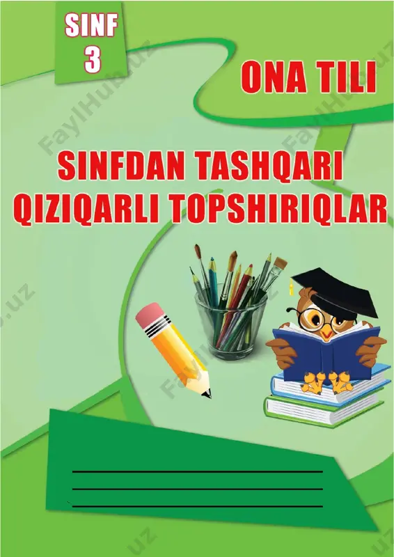 3-sinf ona tili topshiriqlar amaliy daftari — PDF