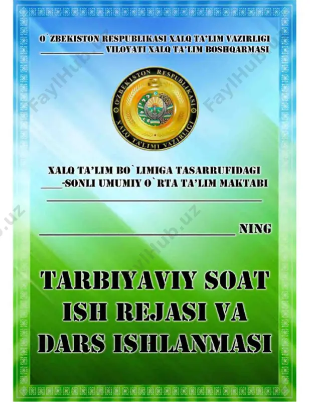 3-sinf tarbiyaviy soat — PDF