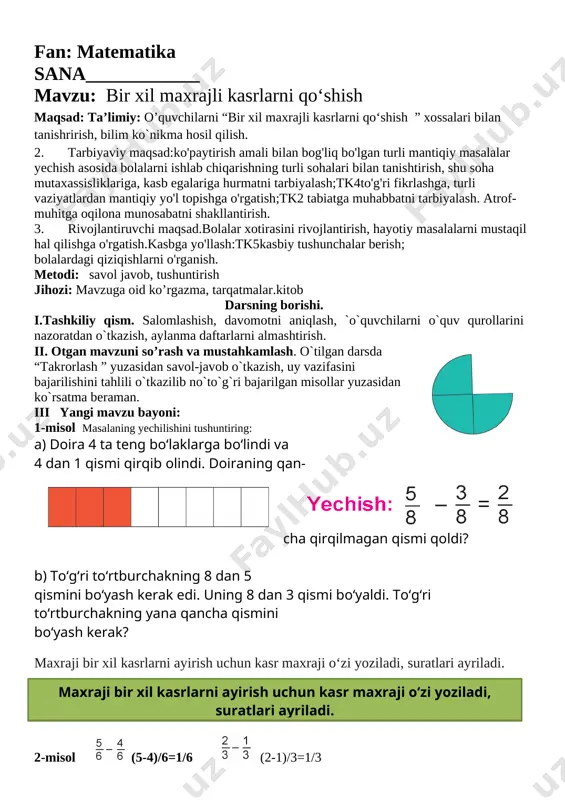 3-matematika 4-chorak konspekt 2019-2020 — DOCX