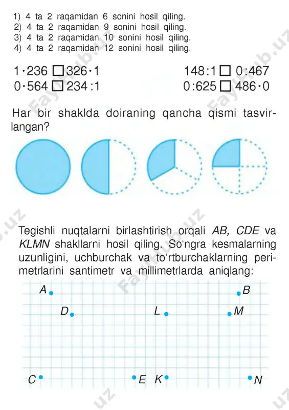 3-sinf matem tarqatma — DOCX