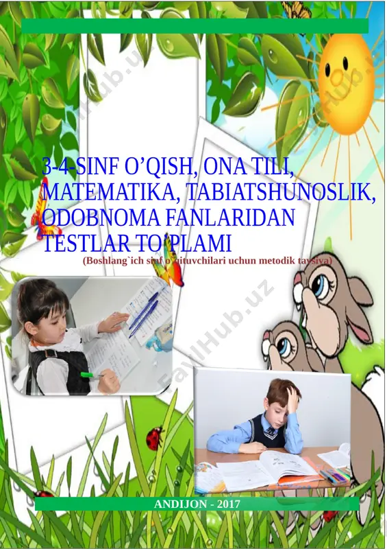 3-4 testlar to'plami — DOCX