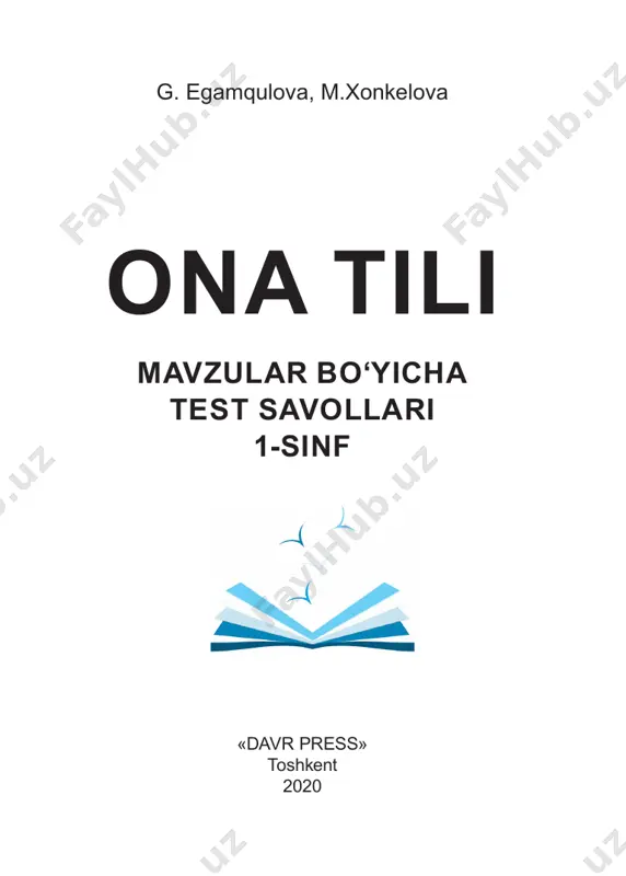 ona tili 1-sinf blok — PDF