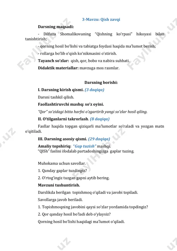 2-sinf o'qish savodxonligi 6-bo'lim. 3-4-dars — PDF