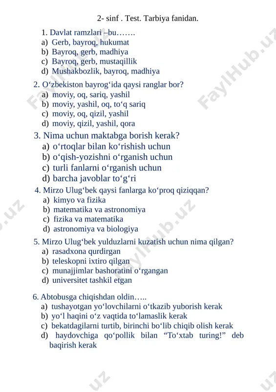 test tarqatma — DOCX