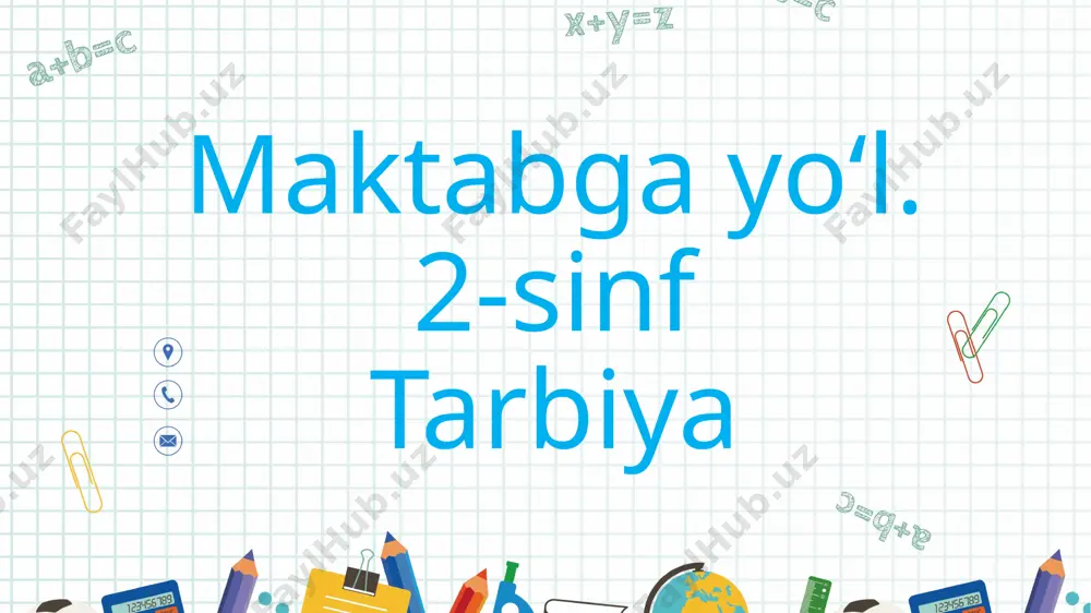 maktabga yo‘l. absatova guzal 1 — PPTX