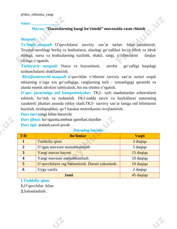 2_sinf_tasviriy_san'at_07_“daraxtlarning_kuzgi_ko’rinishi”_mavzusida — DOCX