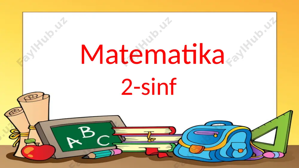 2-sinf matematika.7-bob 1-dars 141-bet — PPTX