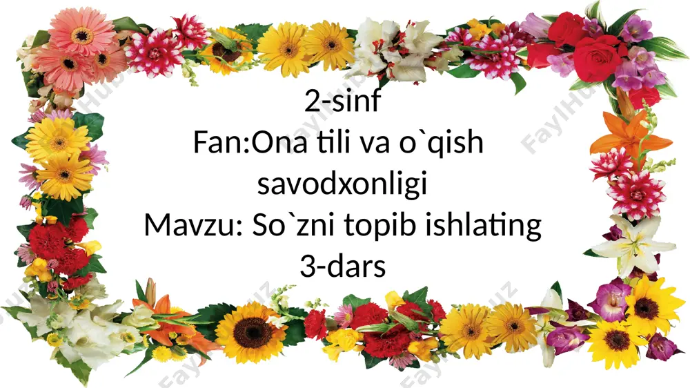 2-sinf.so`zni topib ishlating — PPTX