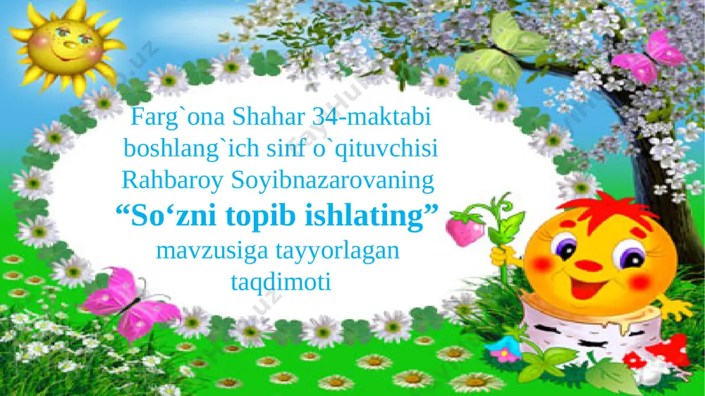 so`zni topib ishlating 3-soat — PPTX