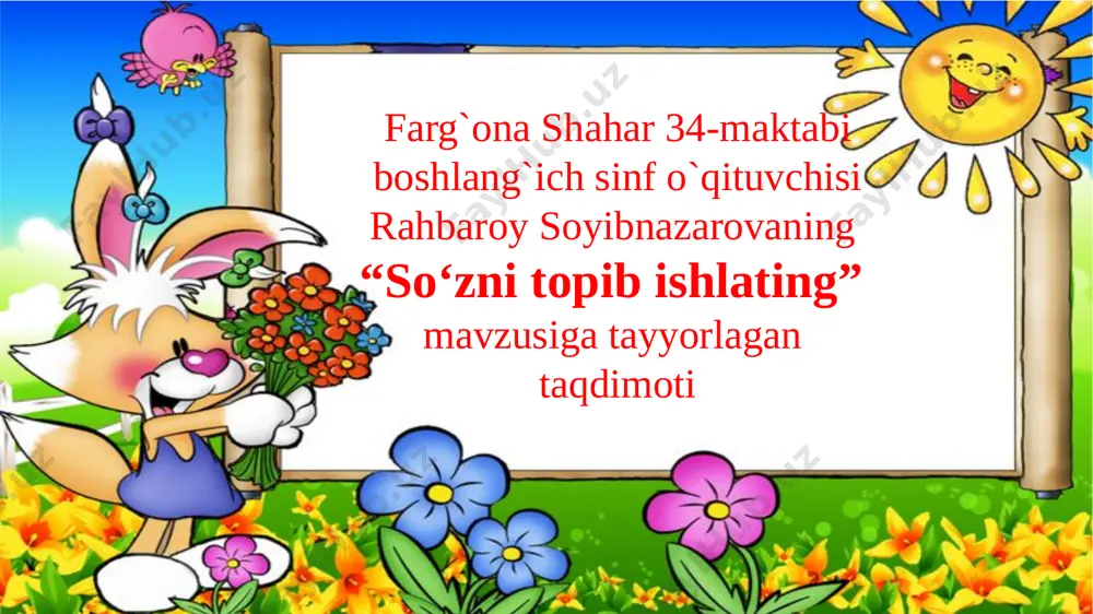 so`zni topib ishlating 2-soat — PPTX