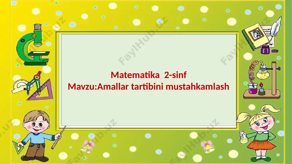 amallar tartibi — PPTX