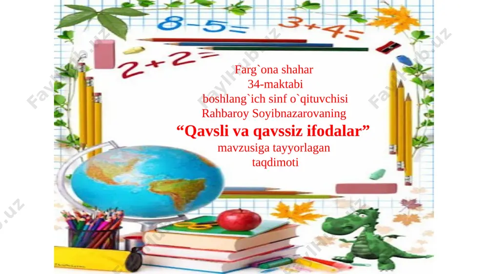 qavsli va qavssiz ifodalar 2-soat — PPTX