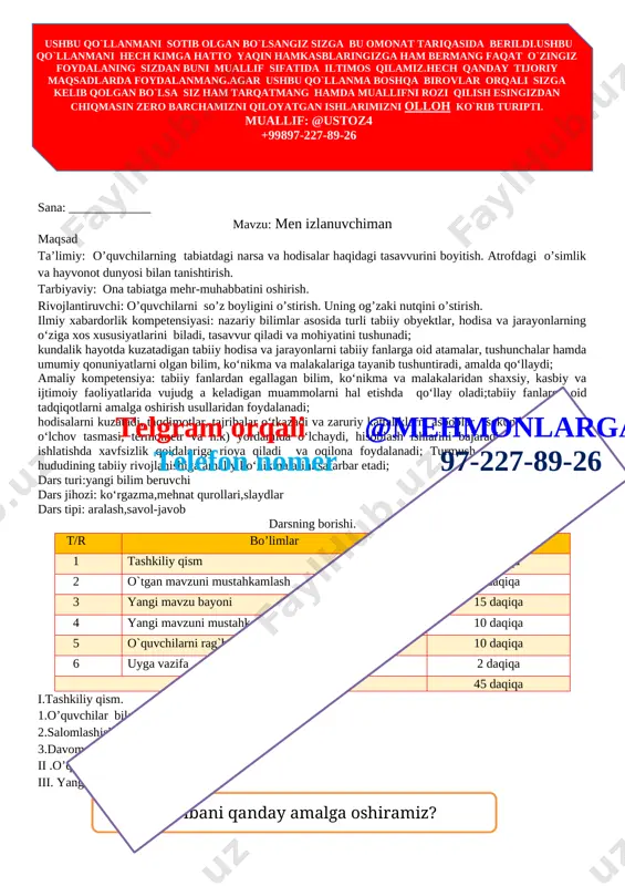 tabiiy 2-sinf — DOCX