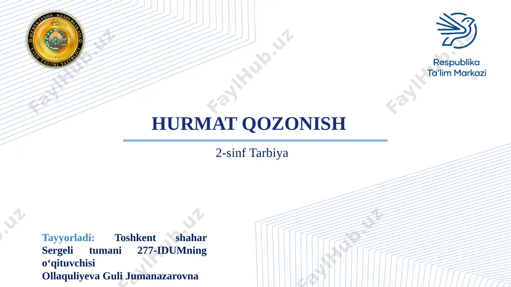 2-sinf tarbiya — PPTX
