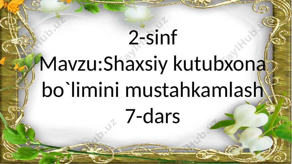 2-sinf.mustahkamlash — PPTX