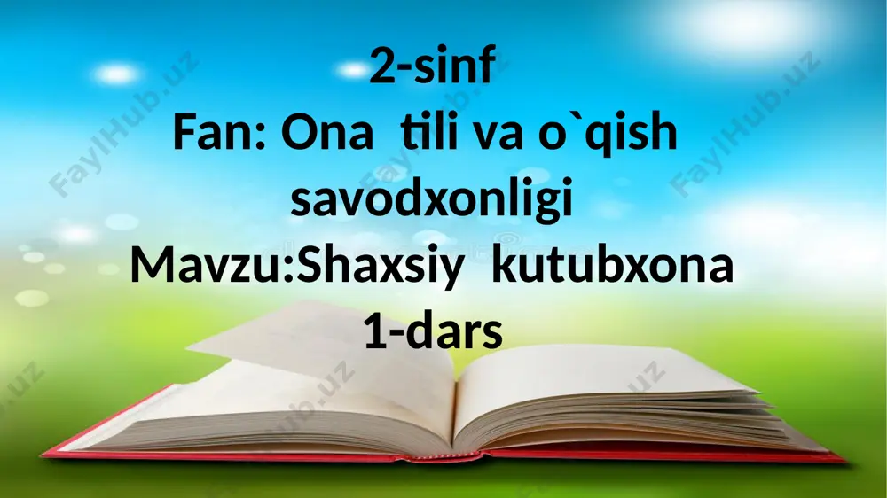 2-sinf.shaxsiy kutubxona, — PPTX
