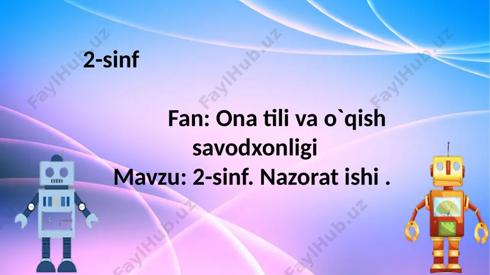 ona t nazorat ishi — PPTX