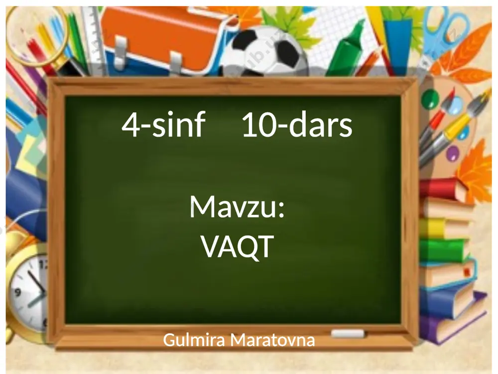 4-sinf 10-dars — PPTX