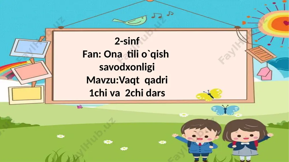 2-sinf.vaqtning qadri.3-dasr — PPTX