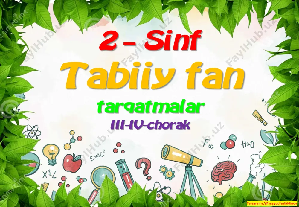 2_sinf_tabiiy_fan_tarqatmalar_3_4_chorak_2022_2023_o'quv_yili — PDF