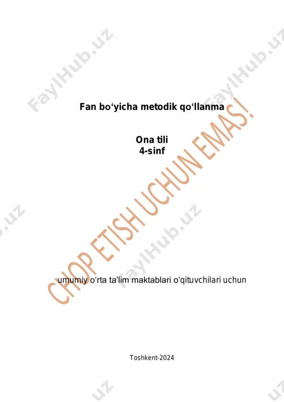 ona tili 4-sinf (1-dars) — PDF