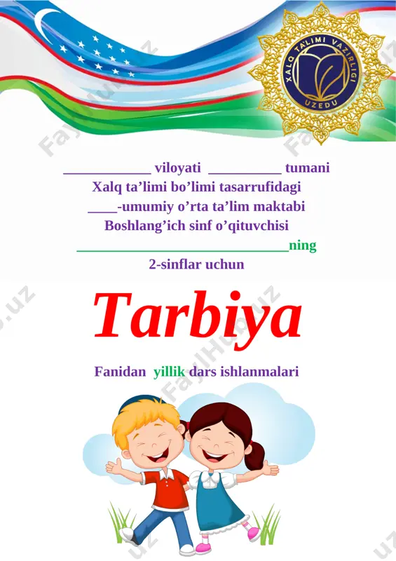 2_sinf_tarbiya_konspekt_yangi_2022_2023_yillik_konspekt_to`liq_hajmda — DOC