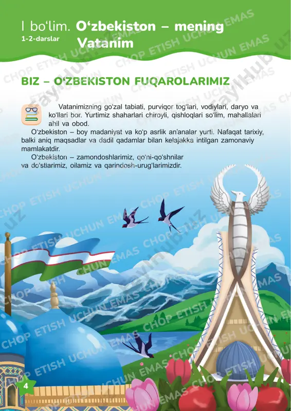 tarbiya 4 sinf 1-5 darslar — PDF