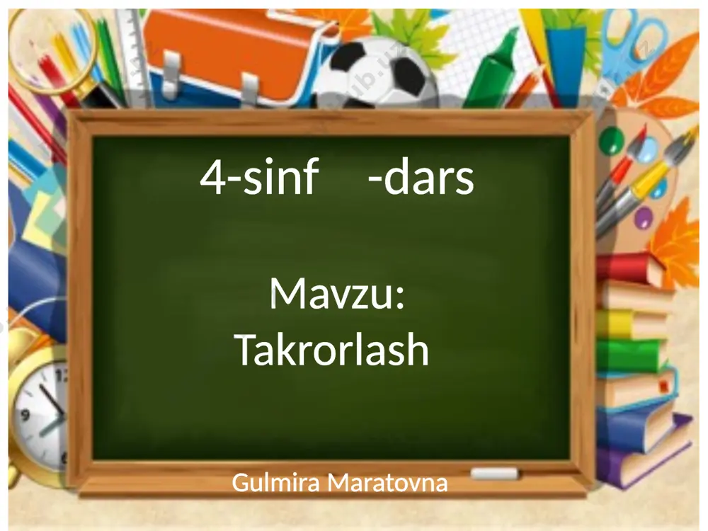4-sinf takrorlash2 — PPTX