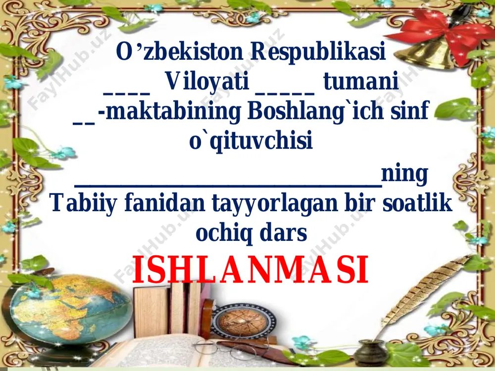2 sinf tabiiy bahor va yoz 3-chorak — PDF