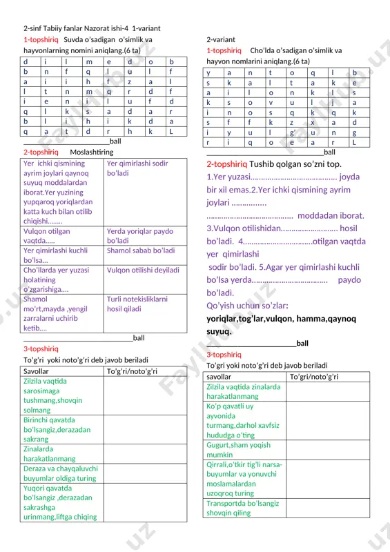 2-sinf tabiiy fanlar n.ishi-4 — DOCX