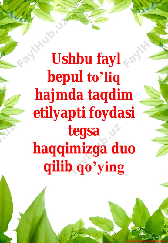 4 sinf tabiiy fan ko'rgazmalar yillik — PDF