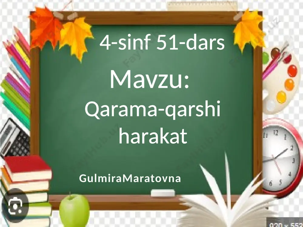 4-sinf 51-mavzu — PPTX