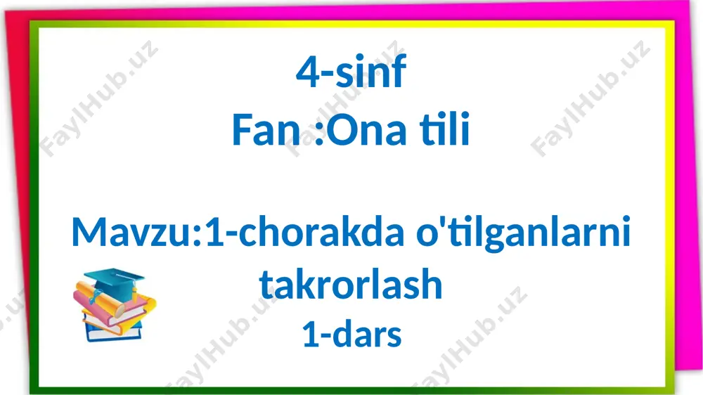 4-s.ona tili.1-dars — PPTX