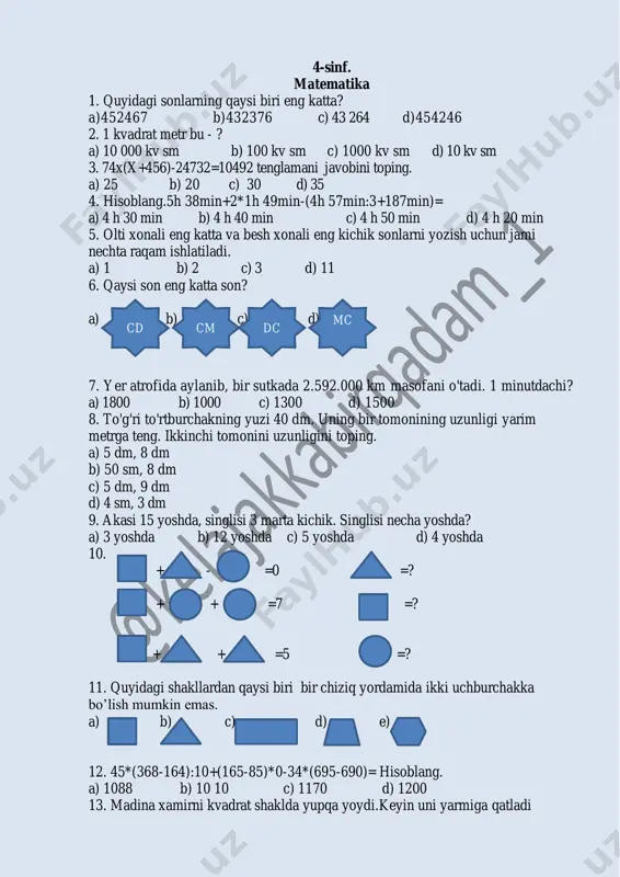 4-sinf mat@kelajakkabirqadam_1 — PDF