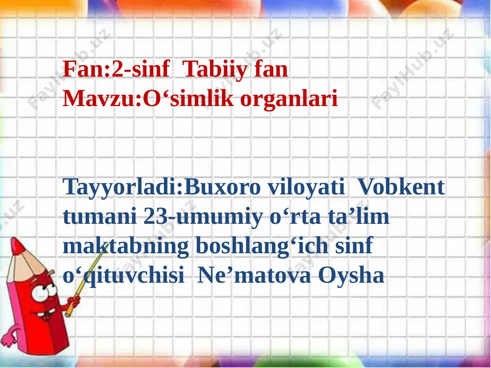 2-sinf tabiiy fan — PPTX