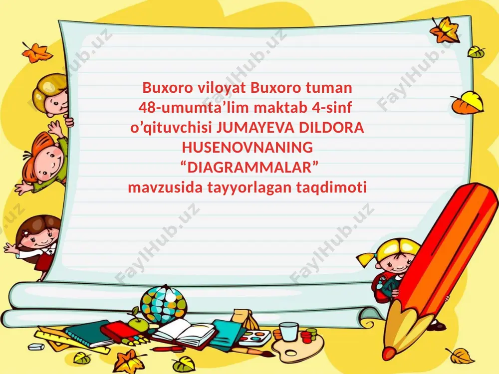 4-sinf matematika diagrammalar — PPTX