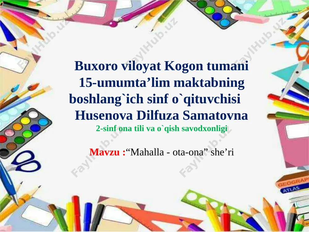 11.10.2022-yil 2-sinf ona tili va o`qish savodxonligi — PPTX