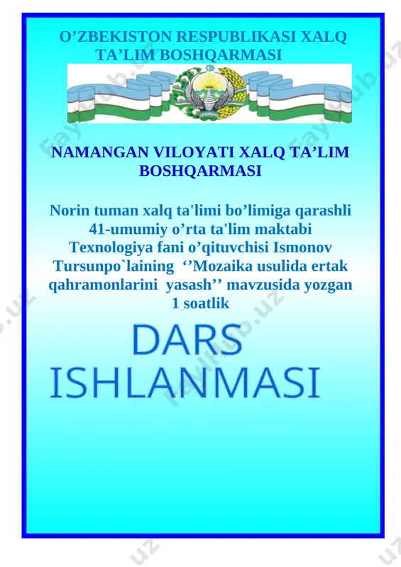 dars ishlanma — DOCX