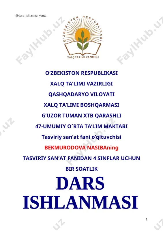 4-sinf tasviriy san'at 27-28.bahor gullari+ — DOCX
