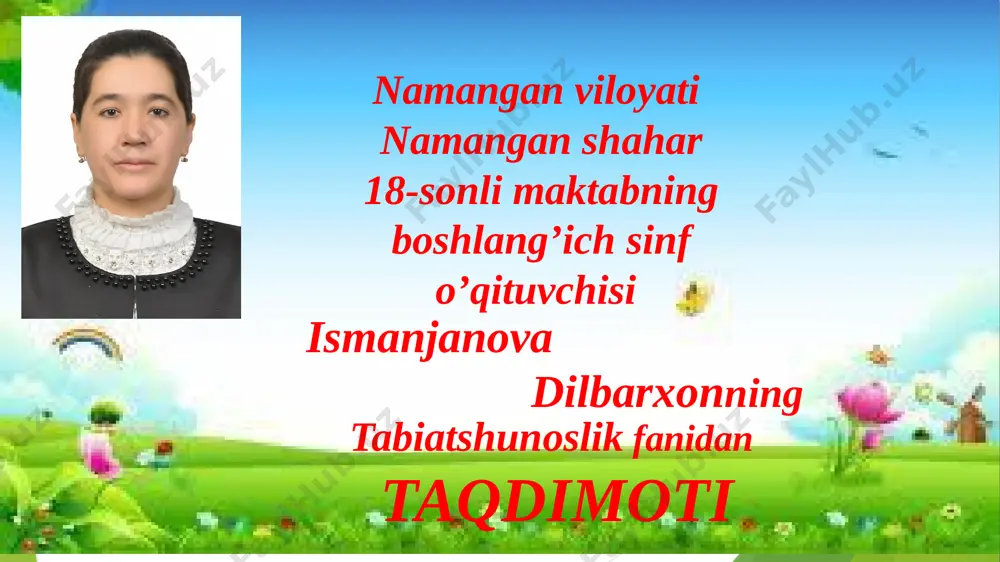 4-sinf tabiatshunoslik — PPTX